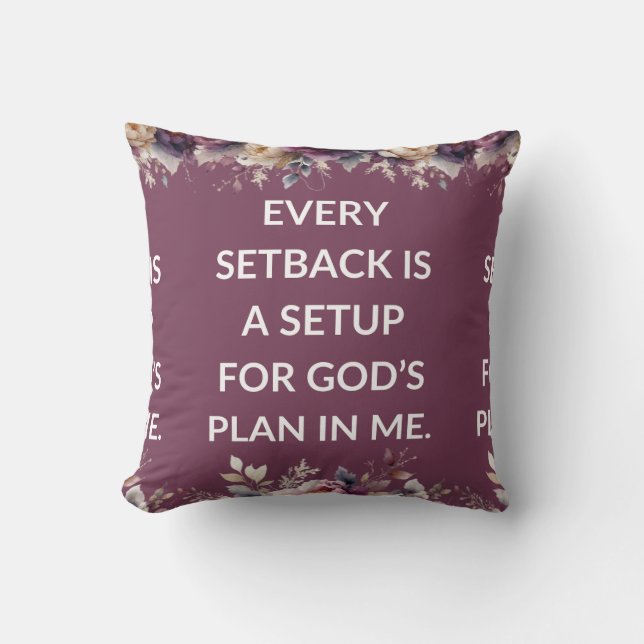 Lavender pillow with a simple religious quote kussen (Voorkant)