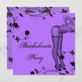 Lavender Pin Up Bachelorette Party Kaart (Voorkant / Achterkant)