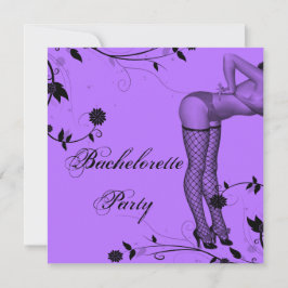 Lavender Pin Up Bachelorette Party Kaart