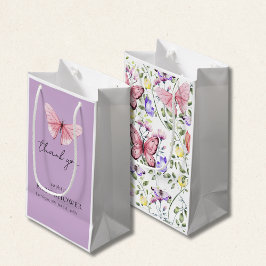 Lavender Pink Butterfly Greenery Baby Shower Klein Cadeauzakje
