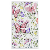 Lavender Pink Butterfly Greenery Baby Shower Klein Cadeauzakje (Achterkant)