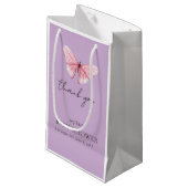 Lavender Pink Butterfly Greenery Baby Shower Klein Cadeauzakje (Voorkant Gekanteld)