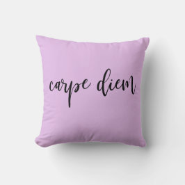 Lavender Pink Carpe Diem Elegant Script Kussen