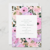 Lavender Pink Floral Watercolor Engagement Party Kaart (Voorkant)