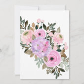 Lavender Pink Floral Watercolor Engagement Party Kaart (Achterkant)