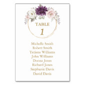 Lavender Pink Flowers Baptism Seating Chart Kaart (Voorkant)