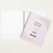 Lavender pink gold foliage motivational quote 2026 planner (Display)