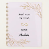 Lavender pink gold foliage motivational quote 2026 planner (Voorkant)