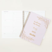 Lavender pink gold foliage motivational quote 2026 planner (Display)
