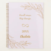 Lavender pink gold foliage motivational quote 2026 planner (Voorkant)
