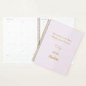 Lavender pink gold inspirational quote 2026 planner (Display)
