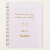 Lavender pink gold inspirational quote 2026 planner (Voorkant)