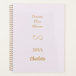 Lavender pink gold motivational quote 2026 planner