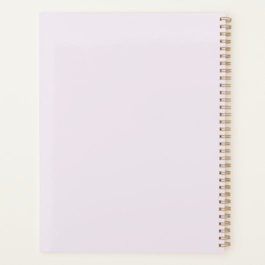 Lavender pink gold motivational quote 2026 planner (Achterkant)
