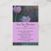 *~* Lavender Pink Grey Tulip Grunge Shabby  Visitekaartje (Achterkant)