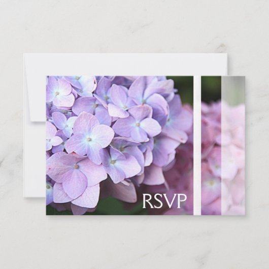 ©Lavender & Pink Hydrangeas Wedding RSVP (Voorkant)