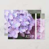 ©Lavender & Pink Hydrangeas Wedding RSVP (Voorkant / Achterkant)