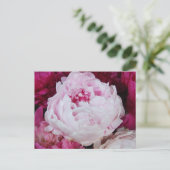 Lavender Pink Peony met Fuschia Peonies Briefkaart (Staand voorkant)