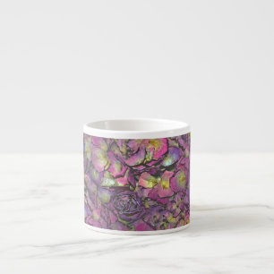 Lavender Pink Rose Petals Waterverf Espresso Kop
