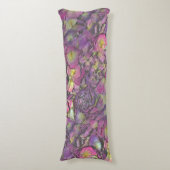 Lavender Pink Rose Petals Waterverf Lichaamskussen (Voorkant Verticaal)