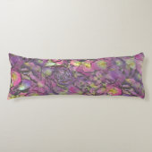 Lavender Pink Rose Petals Waterverf Lichaamskussen (Voorkant)