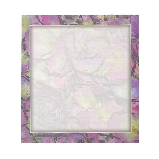Lavender Pink Rose Petals Waterverf Notitieblok (Voorkant)