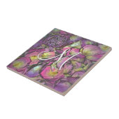 Lavender Pink Rose Petals Waterverf Tegeltje (Zijkant)