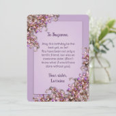Lavender Pink Spring Lilacs Birthday Card Kaart (Staand voorkant)