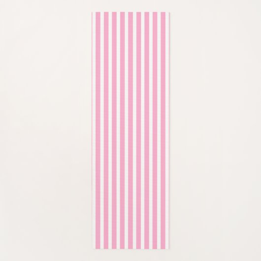 Lavender pink Vertical Stripped Yoga Mat (Voorkant)