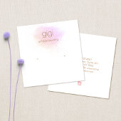 Lavender Pink Waterverf Logo Veroorbaar beeldscher Vierkante Visitekaartje