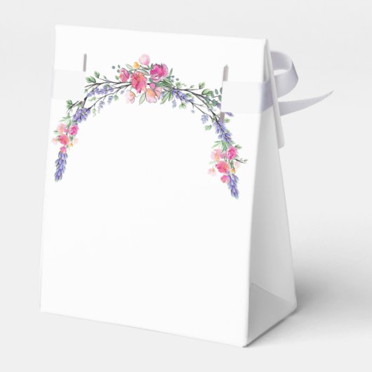 Lavender Pink Wild Roos en Eucalyptus Bedankdoosjes (Achterkant)