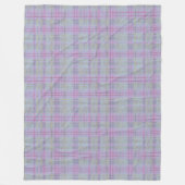 Lavender Plaid Cabin Harmony Fleece Deken (Voorkant)