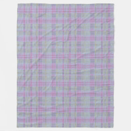 Lavender Plaid Cabin Harmony  Fleece Deken