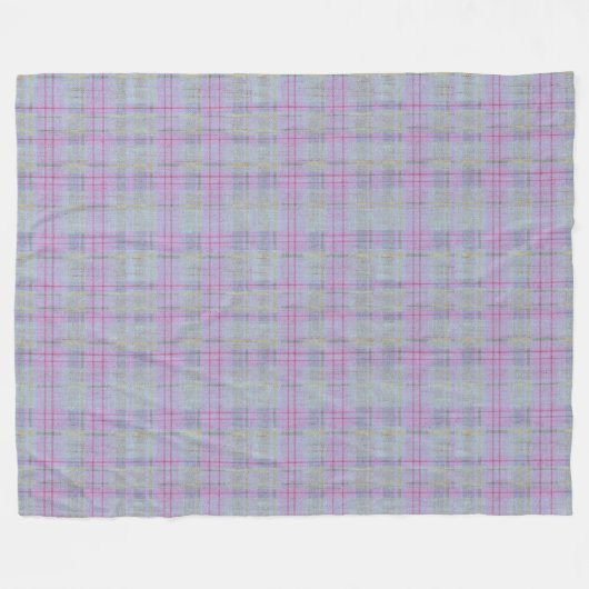 Lavender Plaid Cabin Harmony  Fleece Deken (Voorkant (Horizontaal))