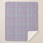 Lavender Plaid Harmonie Sherpa Deken (Voorkant)