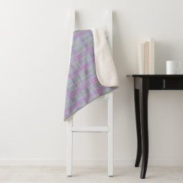 Lavender Plaid Harmonie Sherpa Deken