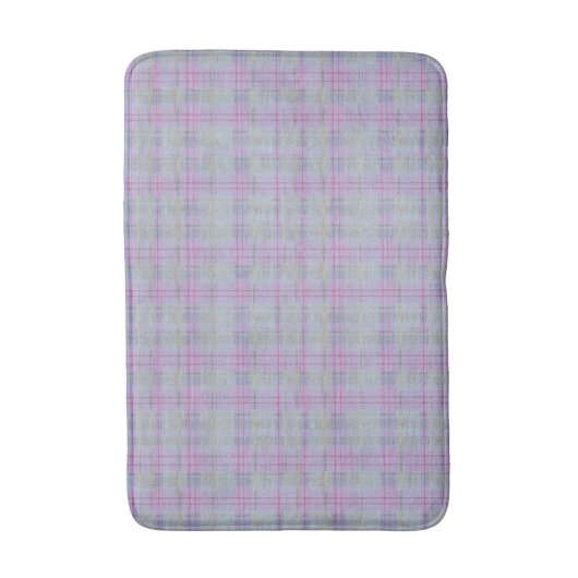 Lavender Plaid Harmony  Badmat (Voorkant Verticaal)