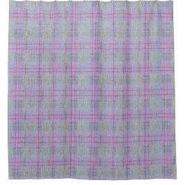 Lavender Plaid Harmony  Douchegordijn
