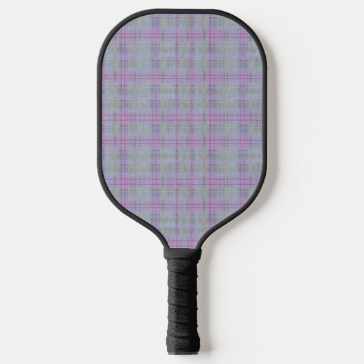 Lavender Plaid Harmony  Pickleball Paddle (Voorkant)