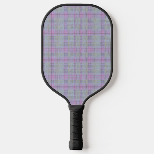 Lavender Plaid Harmony  Pickleball Paddle (Achterkant)