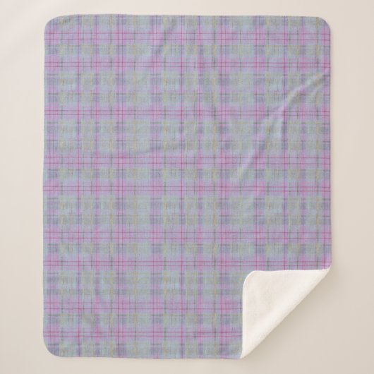 Lavender Plaid Harmony  Sherpa Deken (Voorkant)