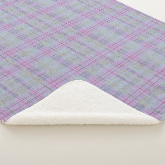 Lavender Plaid Harmony  Sherpa Deken (3/4)