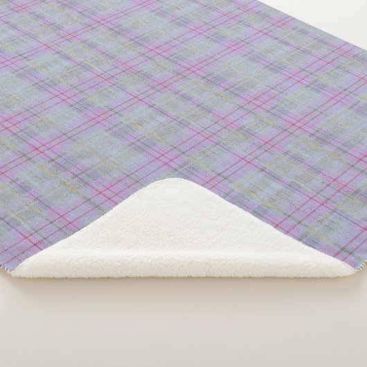 Lavender Plaid Harmony Sherpa Deken (3/4)