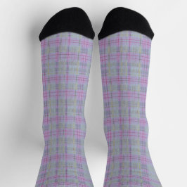 Lavender Plaid Harmony  Sokken