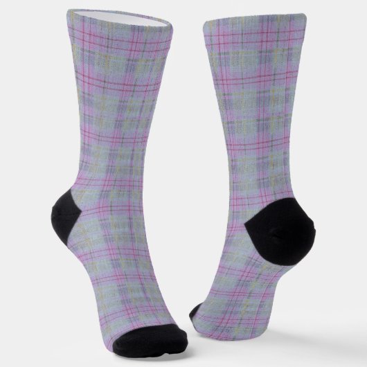 Lavender Plaid Harmony  Sokken (Gebogen)
