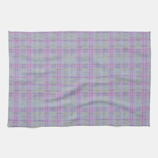 Lavender Plaid Harmony  Theedoek (Horizontaal)