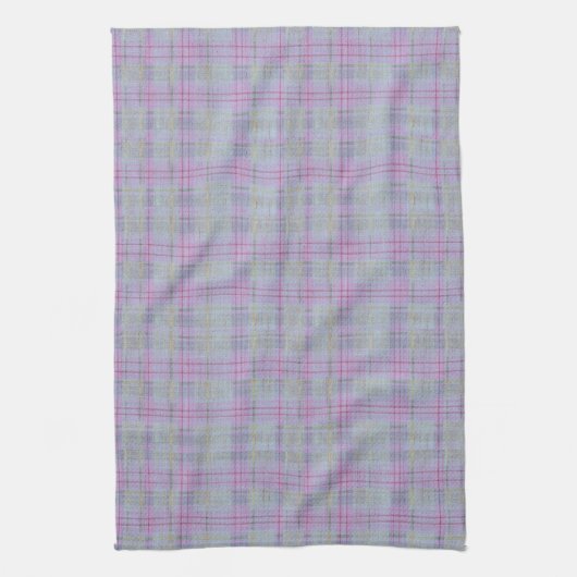 Lavender Plaid Harmony  Theedoek (Verticaal)