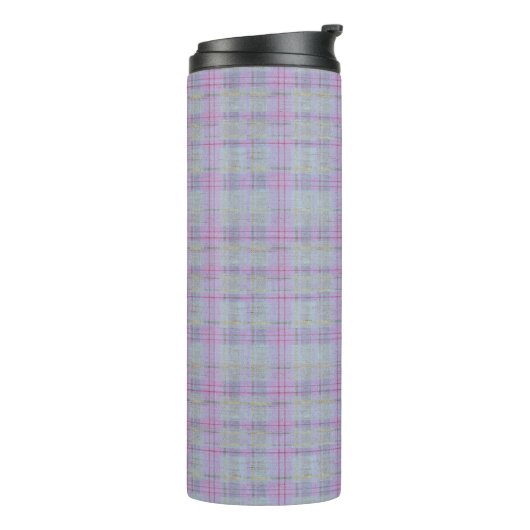 Lavender Plaid Harmony  Thermosbeker (Gedraaid links)