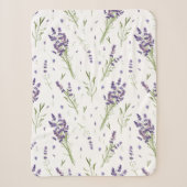 Lavender Plant Pattern Sherpa Fleece Blanket Deken (Voorkant)