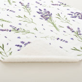 Lavender Plant Pattern Sherpa Fleece Blanket Sherpa Deken (3/4)